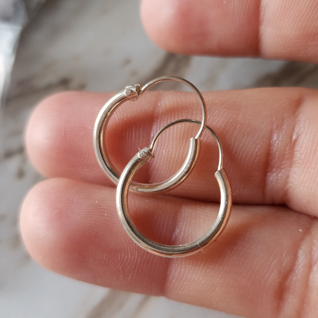 Solid Sterling Silver 925 Hoops